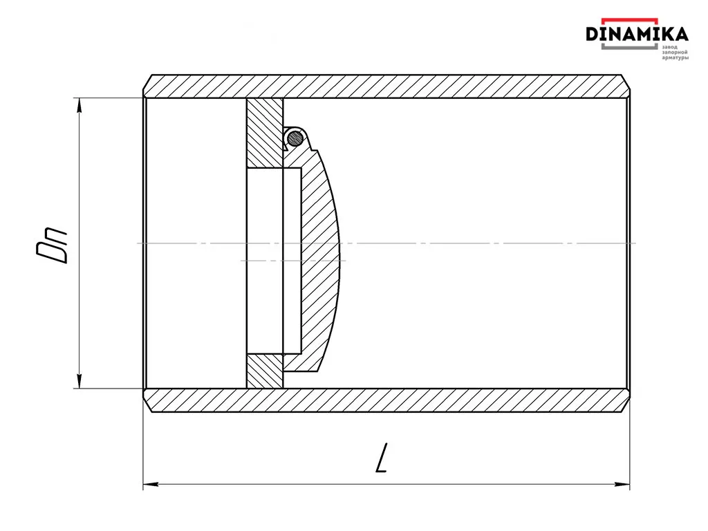 Обратный клапан 19нж38нж Ду100 под приварку